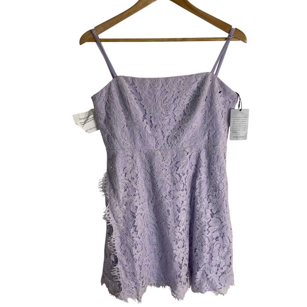 Fame and Partners Lavender Lace Mini Dress Size 10 lavender lace coquette twee